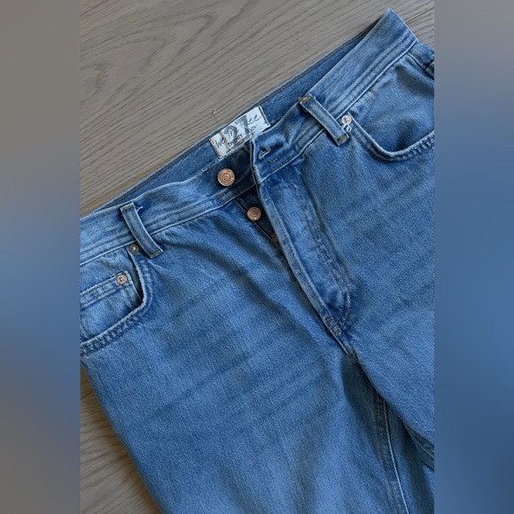 Free People straight distressed knee jeans, size 27 - Picture 4 of 7